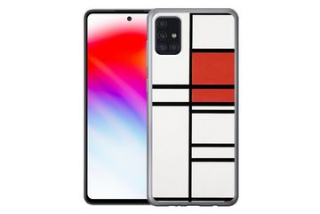 MuchoWow Handyhülle Komposition mit Rot und Weiß - Piet Mondrian, Handyhülle Samsung Galaxy A52 5G, Smartphone-Bumper, Print, Handy