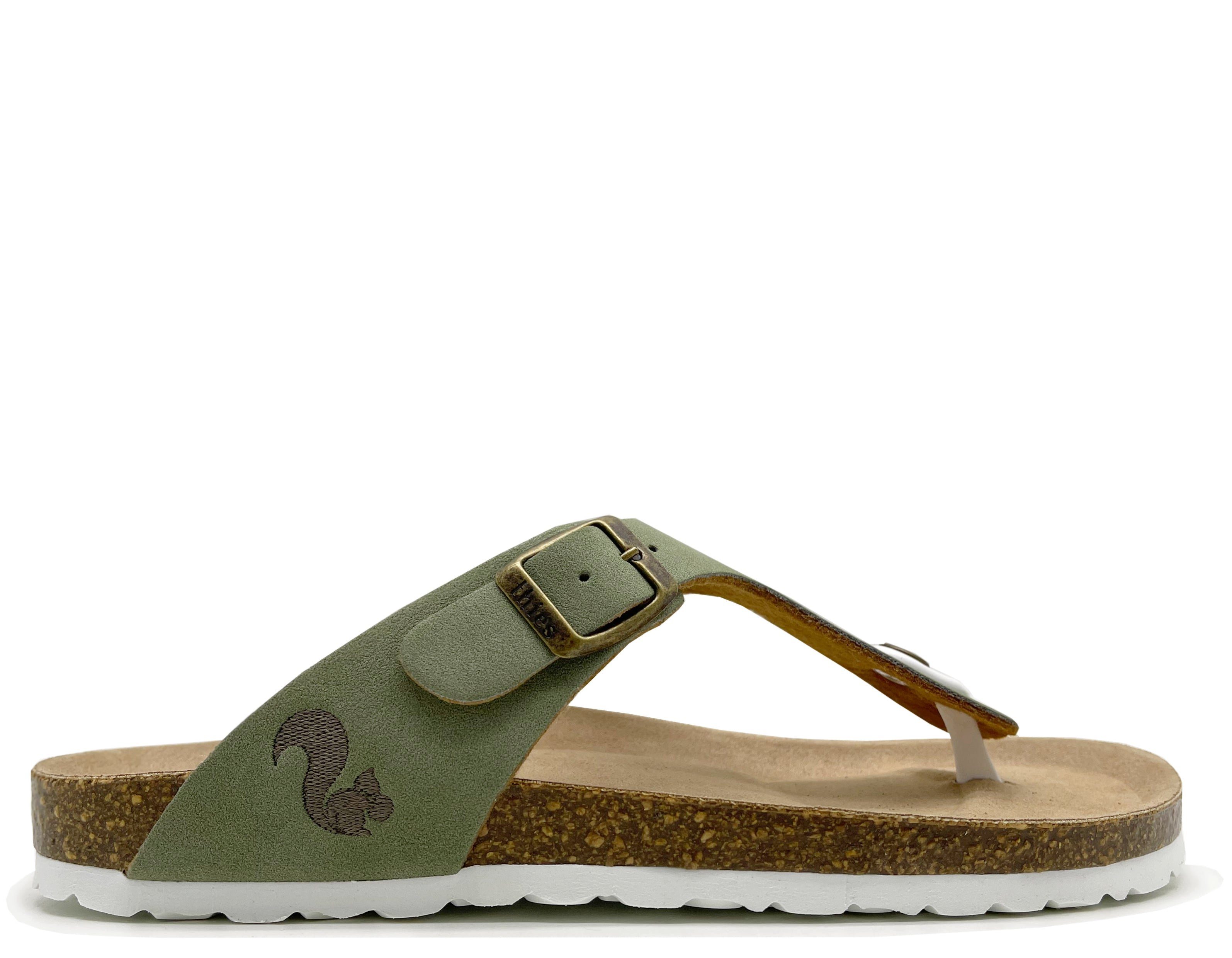 thies 1856 Eco Bio Thong Sandal Vegan Sandale Emerald