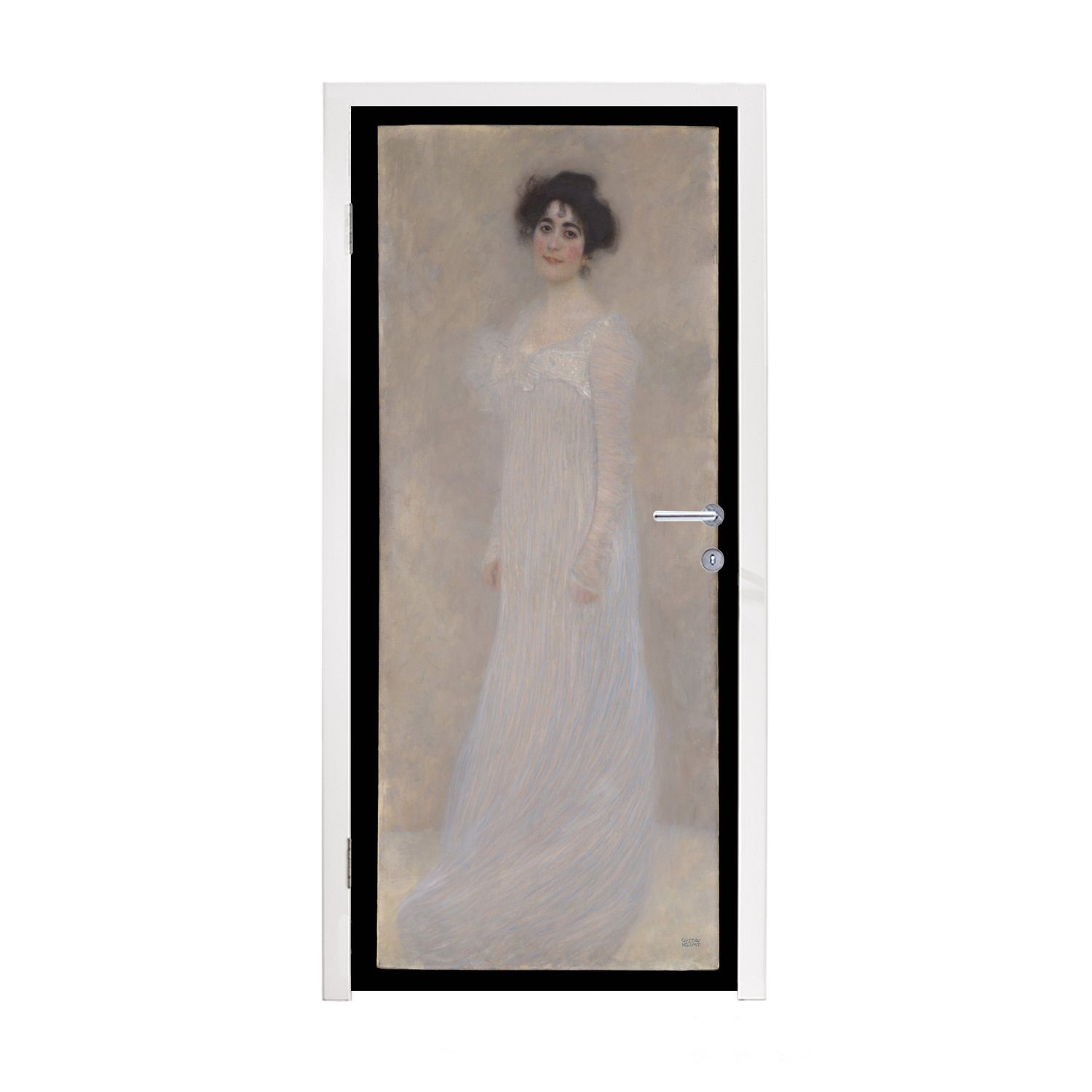 MuchoWow Türtapete Porträt von Serena Lederer - Gustav Klimt Gemälde, Matt, bedruckt, (1 St), Fototapete für Tür, Türaufkleber, 75x205 cm