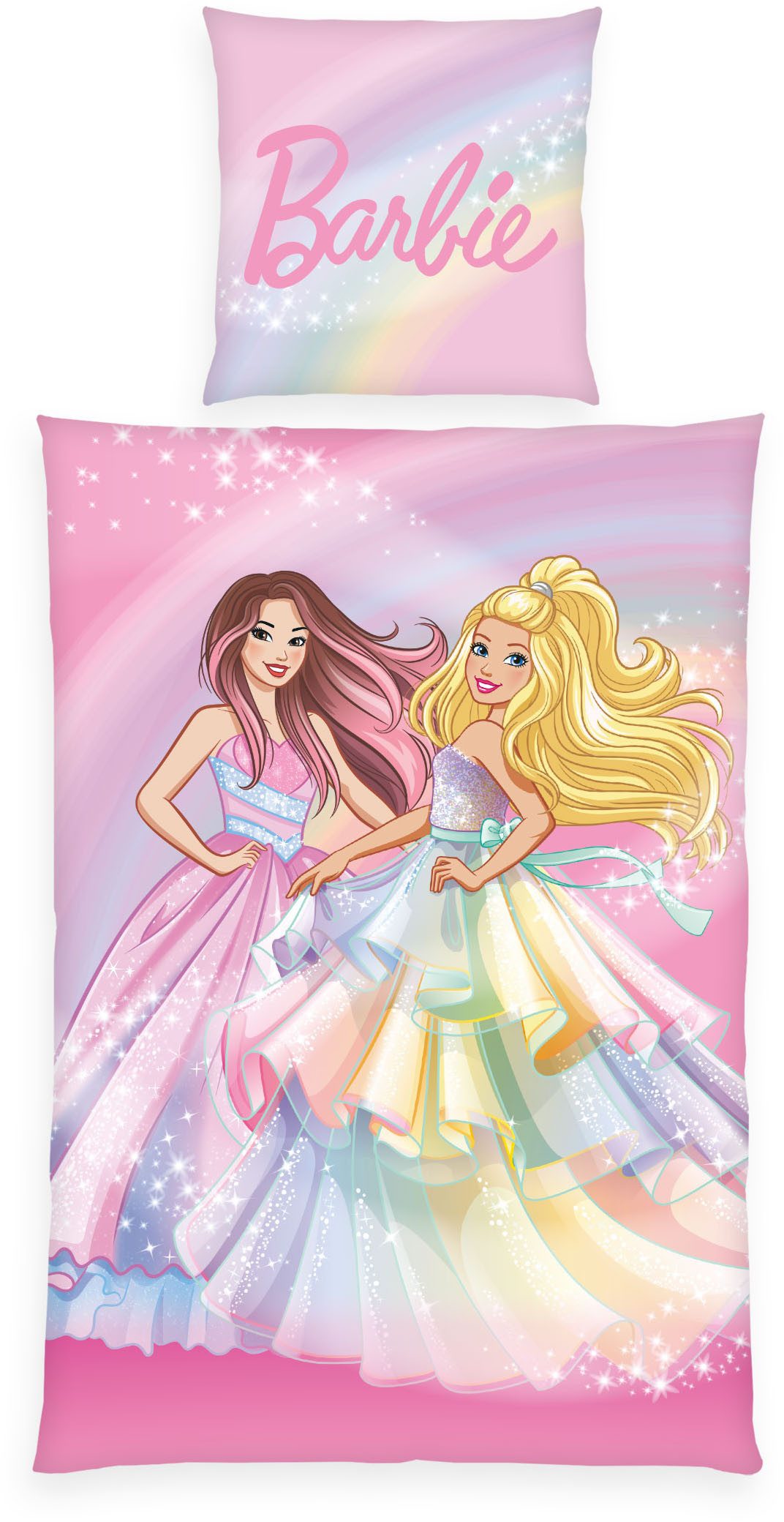 Barbie Bettwäsche Barbie, Renforcé, 2 teilig, Wendebettwäsche