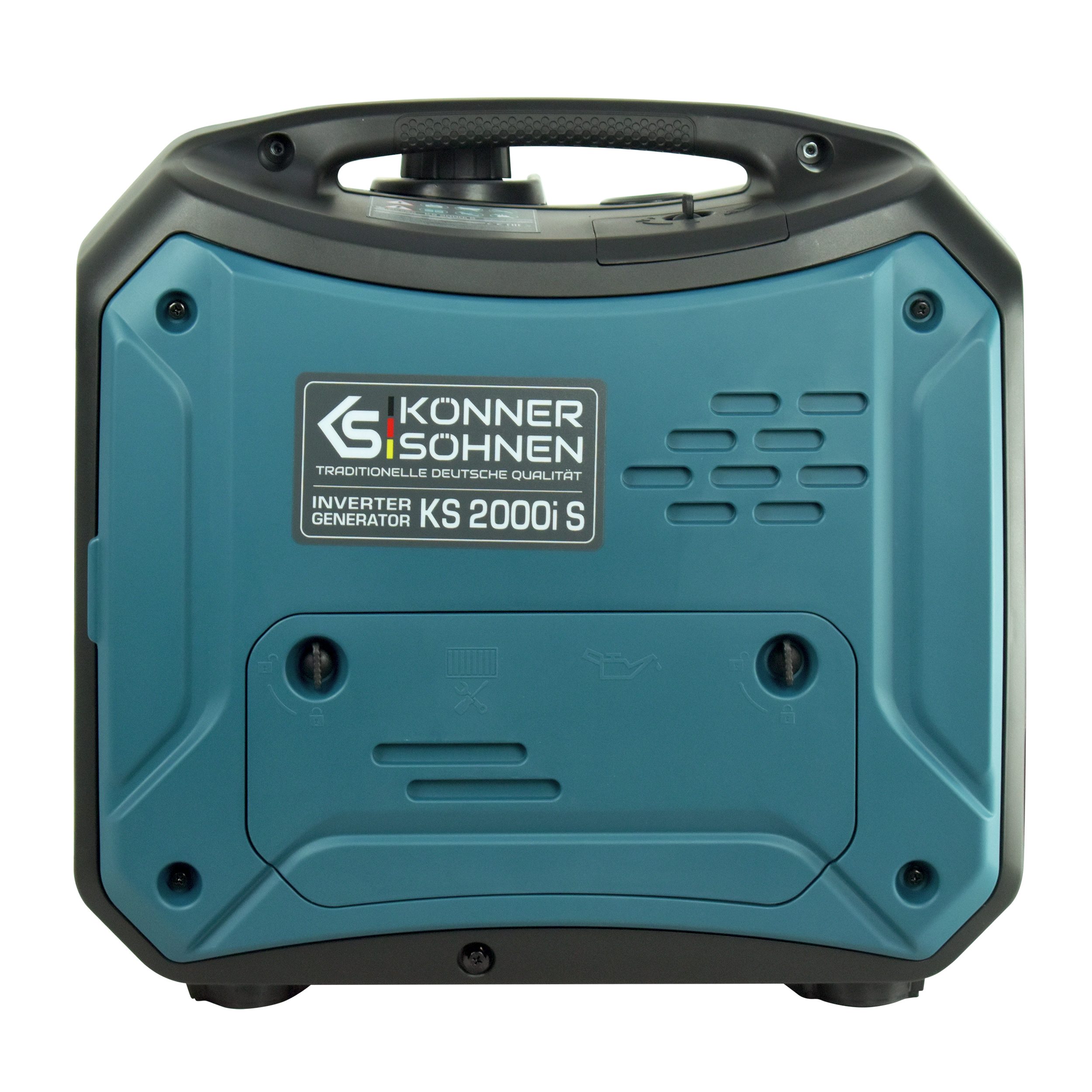 Könner & Söhnen KS 2000i S generator, 2.00 kW, (inverter generator, soundproof housing (62 dB Lpa 7 m), 1-piece, Schuko 230V, 2 x USB ports, LED display, ECO mode), short-circuit and overload protection, EURO V