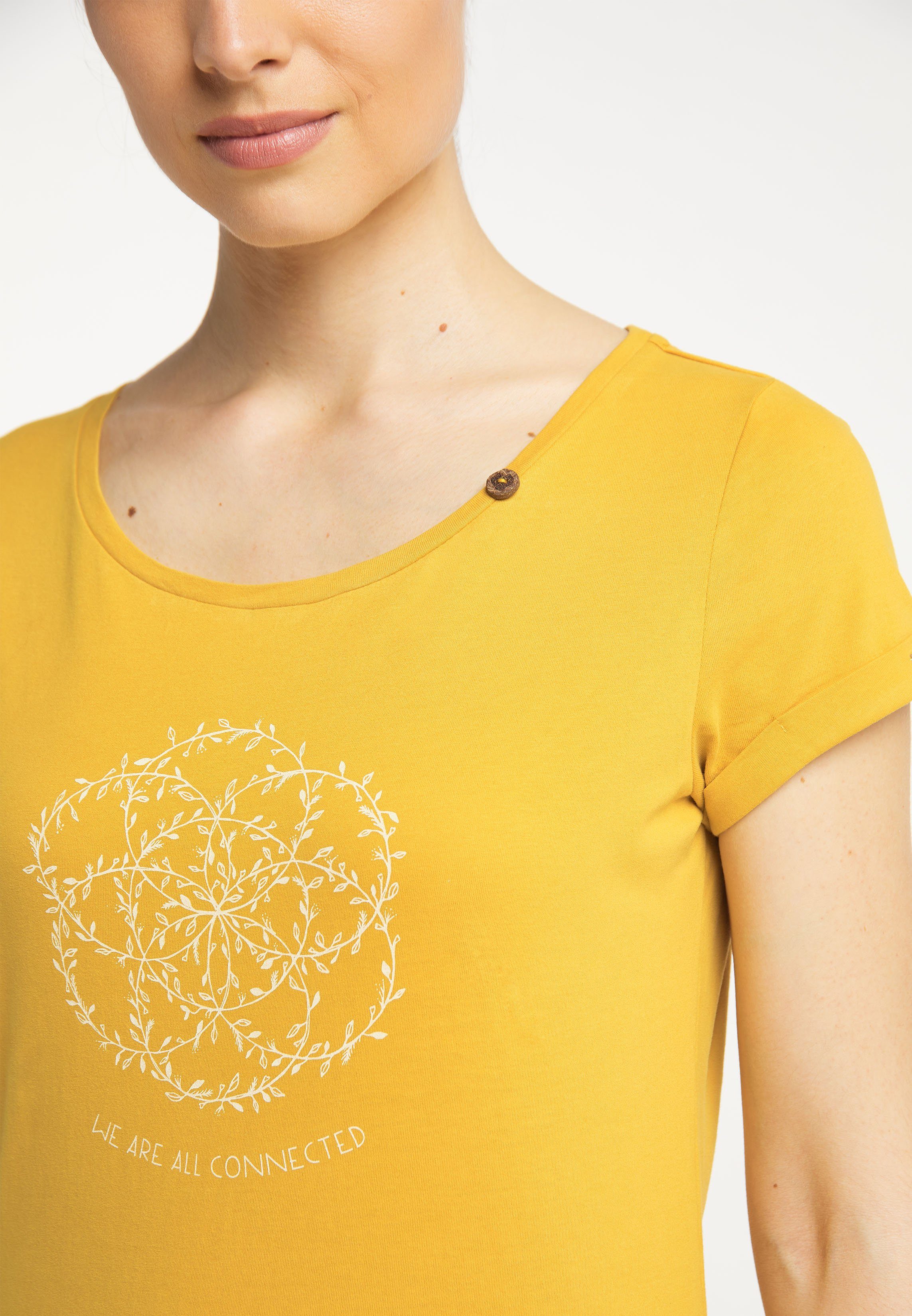 Ragwear T-Shirt FLORAH PRINT Nachhaltige A Vegane ORGANIC HONEY Mode &