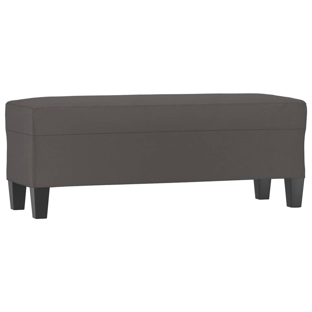 vidaXL Sitzbank Sitzbank Grau 100x35x41 cm Kunstleder