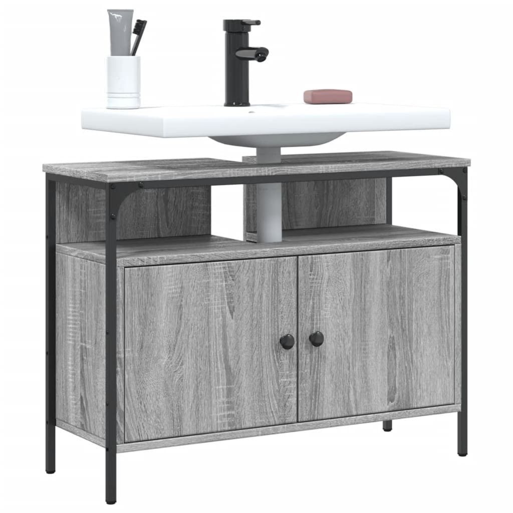 Thumbnail - vidaXL Waschtisch Waschtisch Badezimmerschrank Unterschrank ohne Waschbecken Grau Sonoma