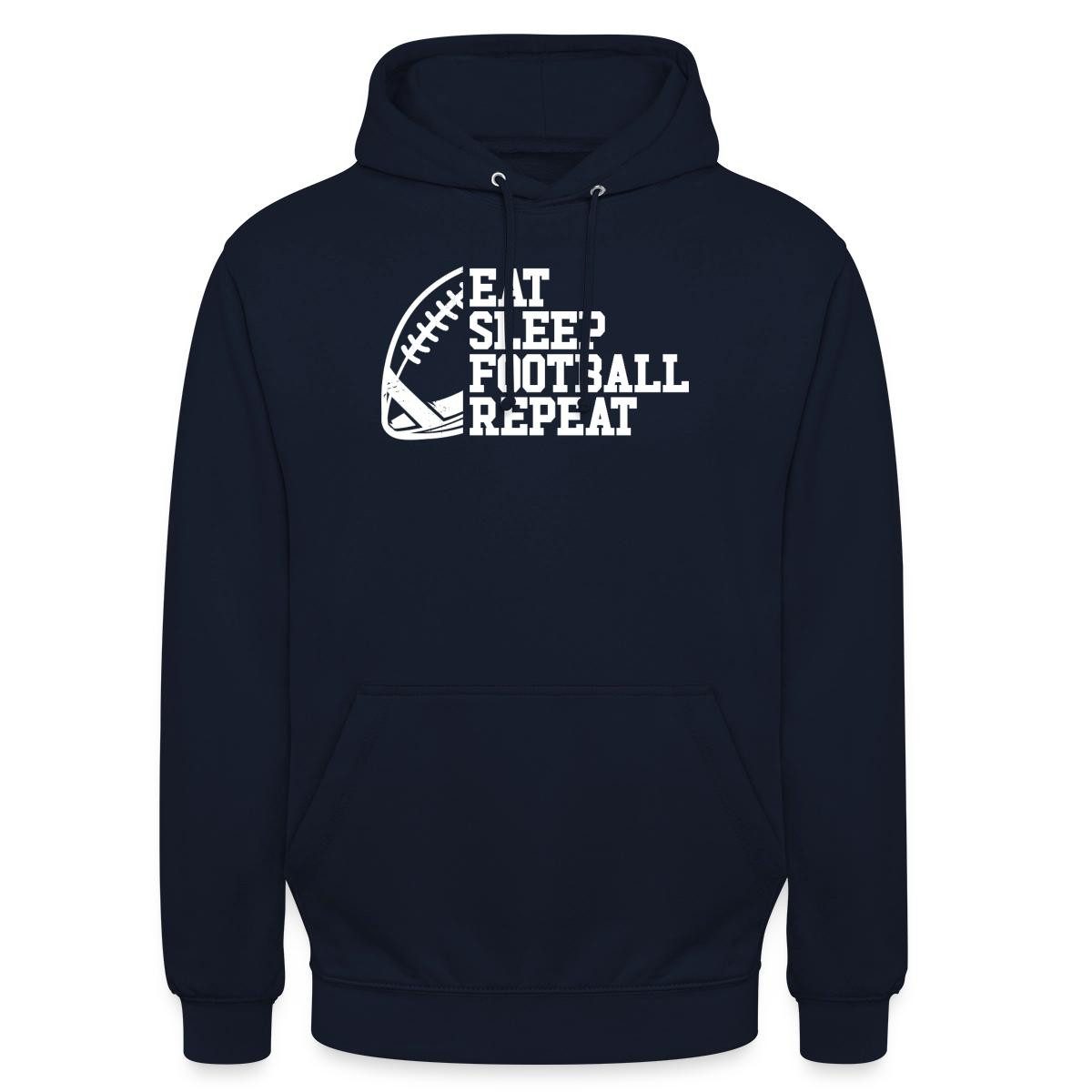 Hoodie Eat Sleep Football Repeat Unisex Hoodie