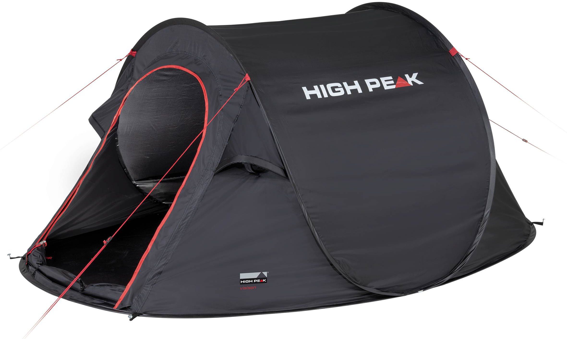 High Peak 3, Pop 2 (mit Vision Wurfzelt up Zelt Transporttasche) Personen