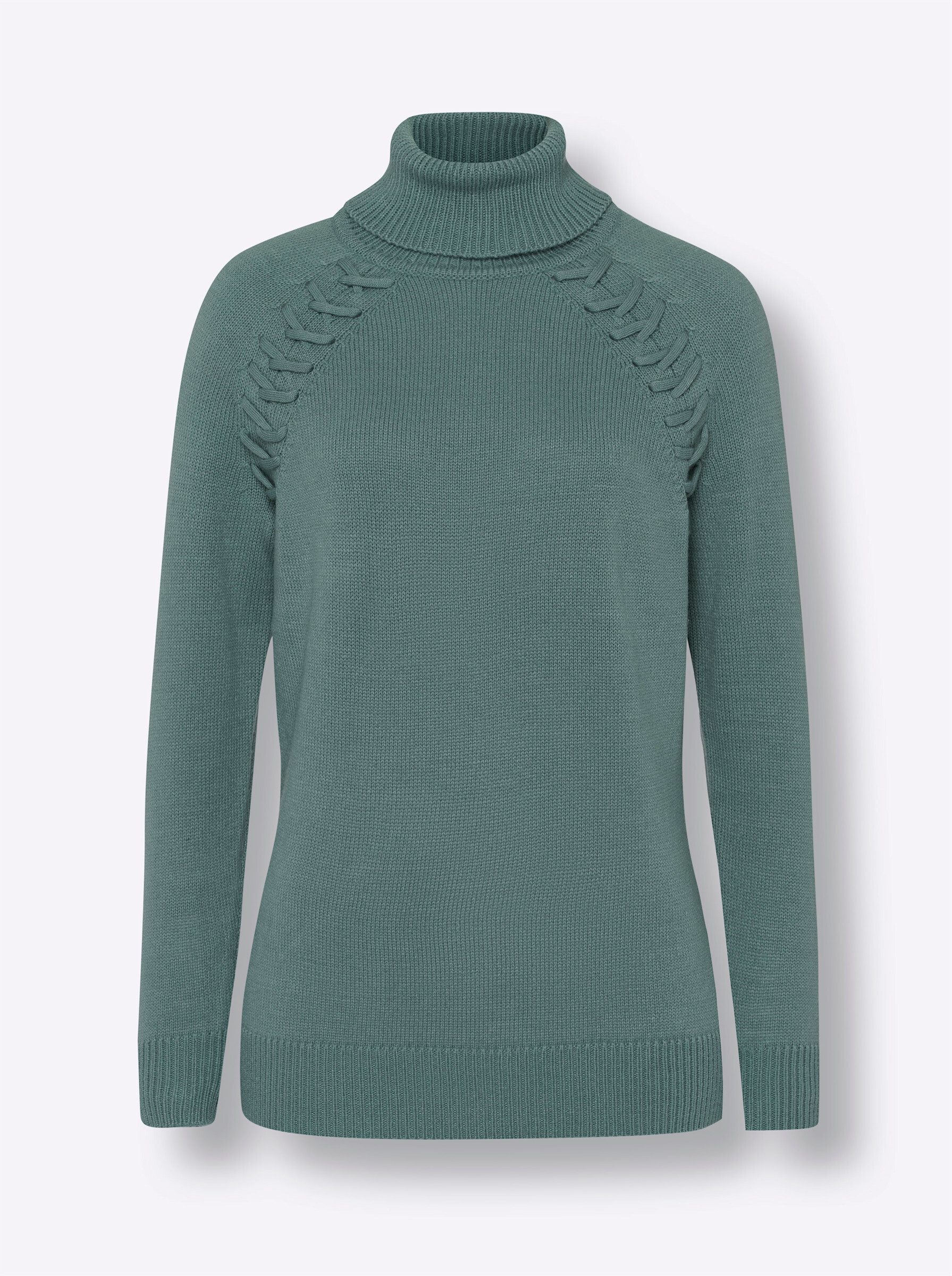 Strickpullover Rollkragen-Pullover Langarm Jersey