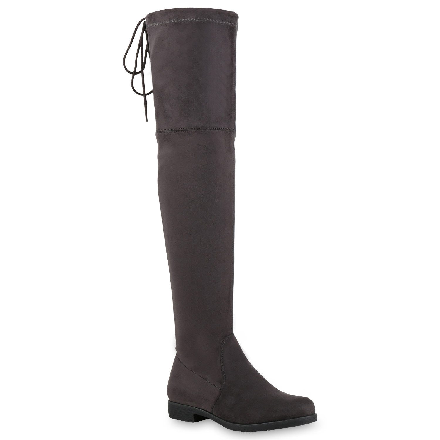 836321 ER A26[ER] Damen Stiefel Overkneestiefel Damen Overknees Leder-Optik günstig online kaufen