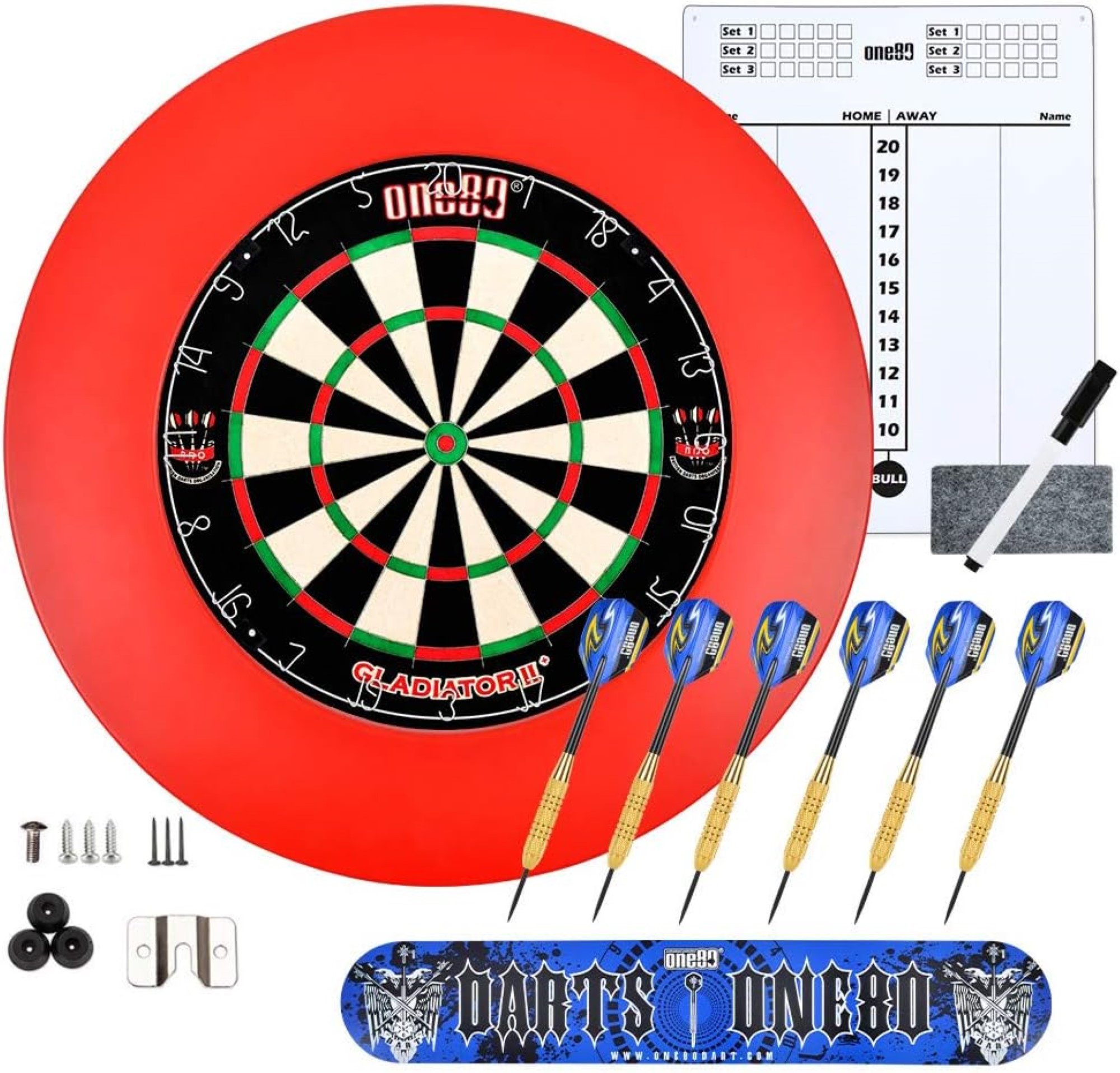 COFI 1453 Dartscheibe Professional Perfection Dartscheibe mit Pfeilen Steeldartscheibe