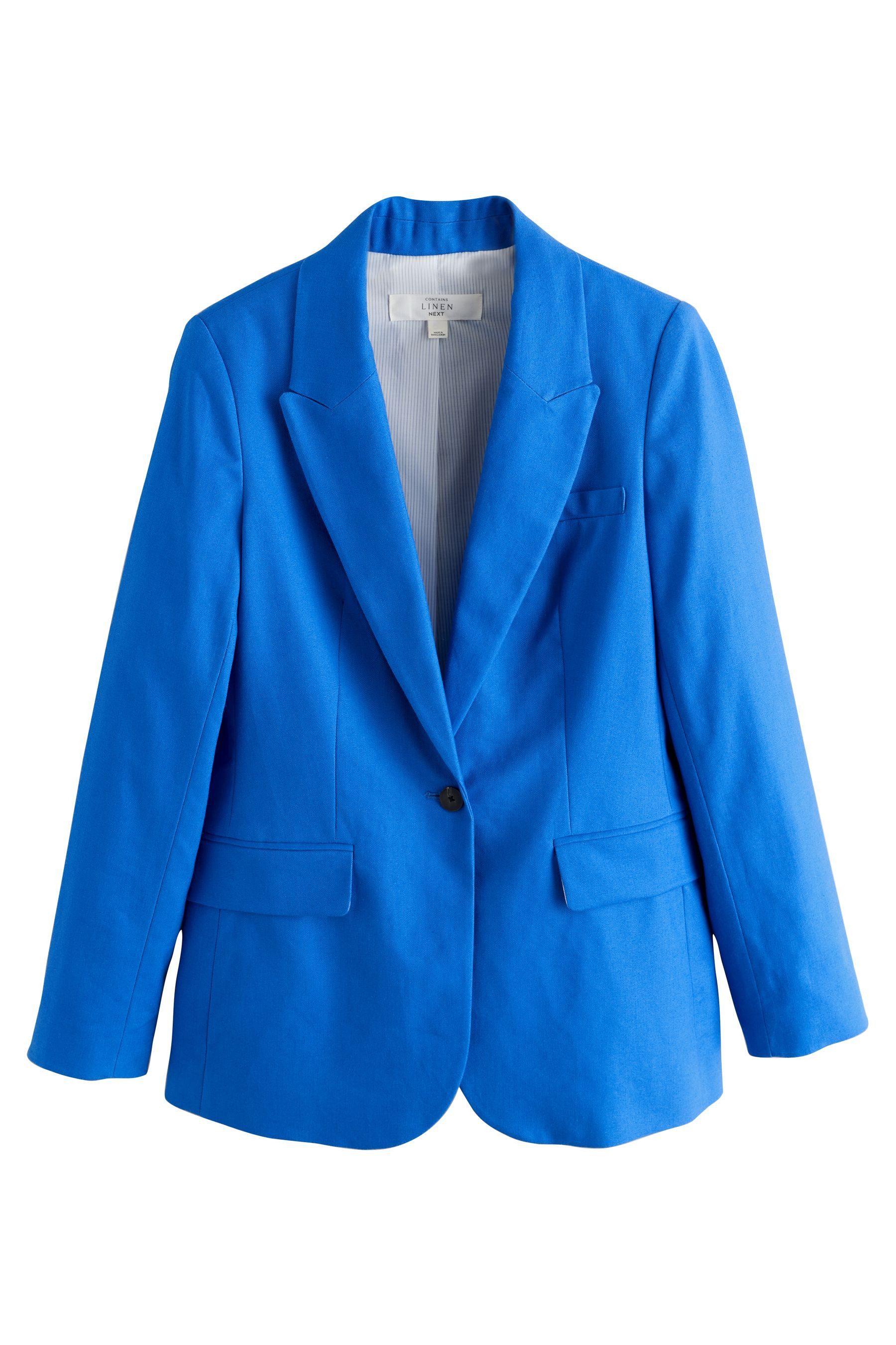 Next Jackenblazer Einreihiger Single Blazer mit hohem Leinenanteil (1-tlg)