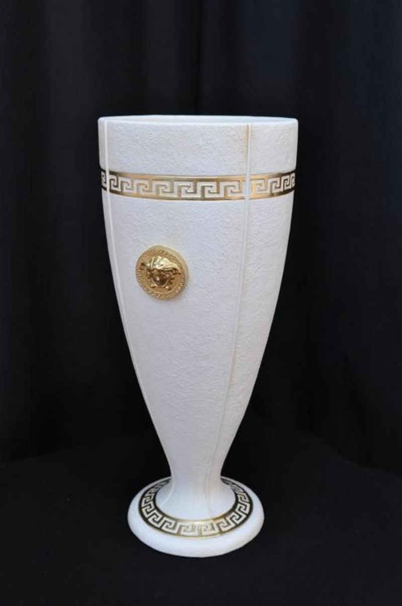 JVmoebel Skulptur XXL Big Vase Design Medusa Antik Stil Blumen Vasen Raum Deko 0871