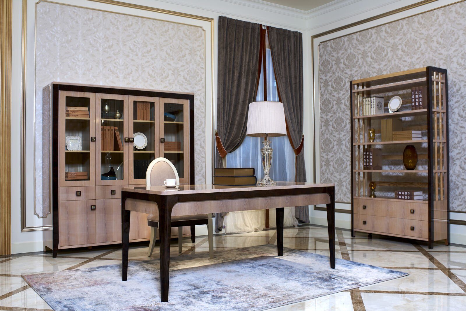 JVmoebel Aktenschrank Wandregal Regal Wohnwand Bücherschrank Wohnzimmer Wand Bücherregal