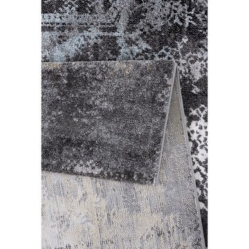 Designteppich Barock Vintage Kurzflorteppich grau pflegeleicht, Giantore