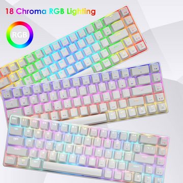 LexonElec RGB-LED-Hintergrundbeleuchtung Tastatur- und Maus-Set, 60% mechanische Gaming-Tastatur,Mini-68 Tasten, kabelgebunden,Mauspad