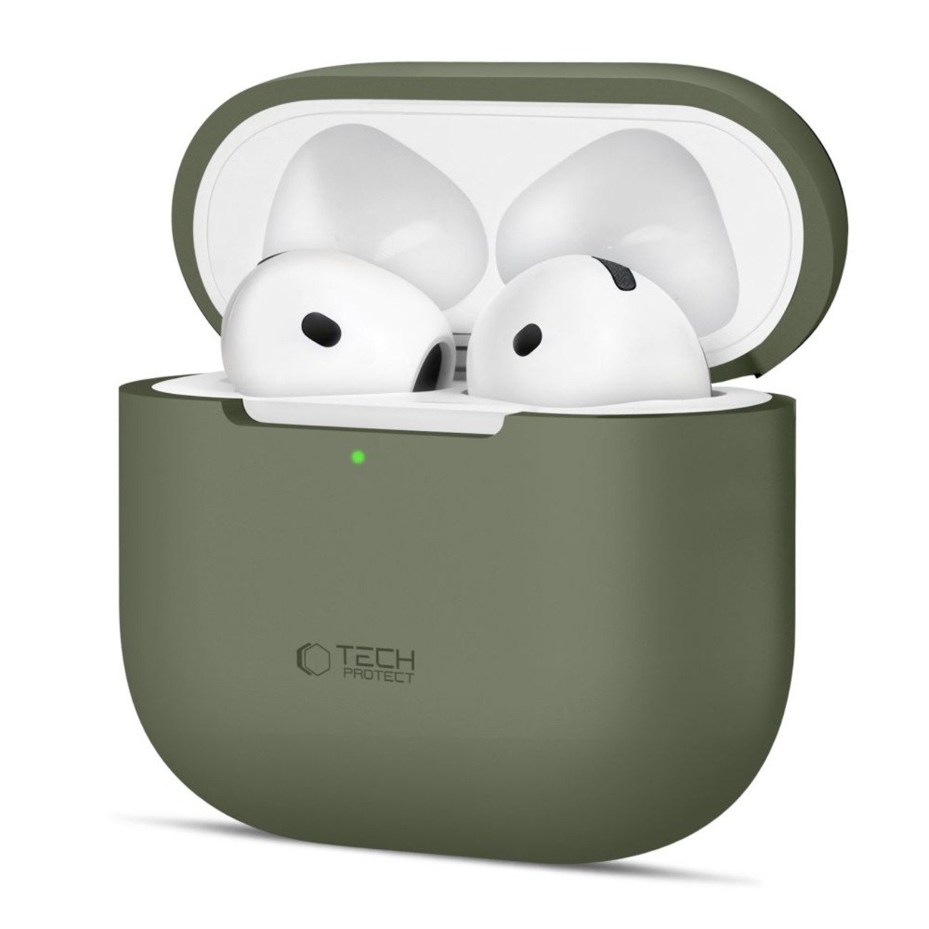 TECH PROTECT Kopfhörer-Schutzhülle, Silikonhülle mit kabelloser Ladeunterstützung für AirPods 4