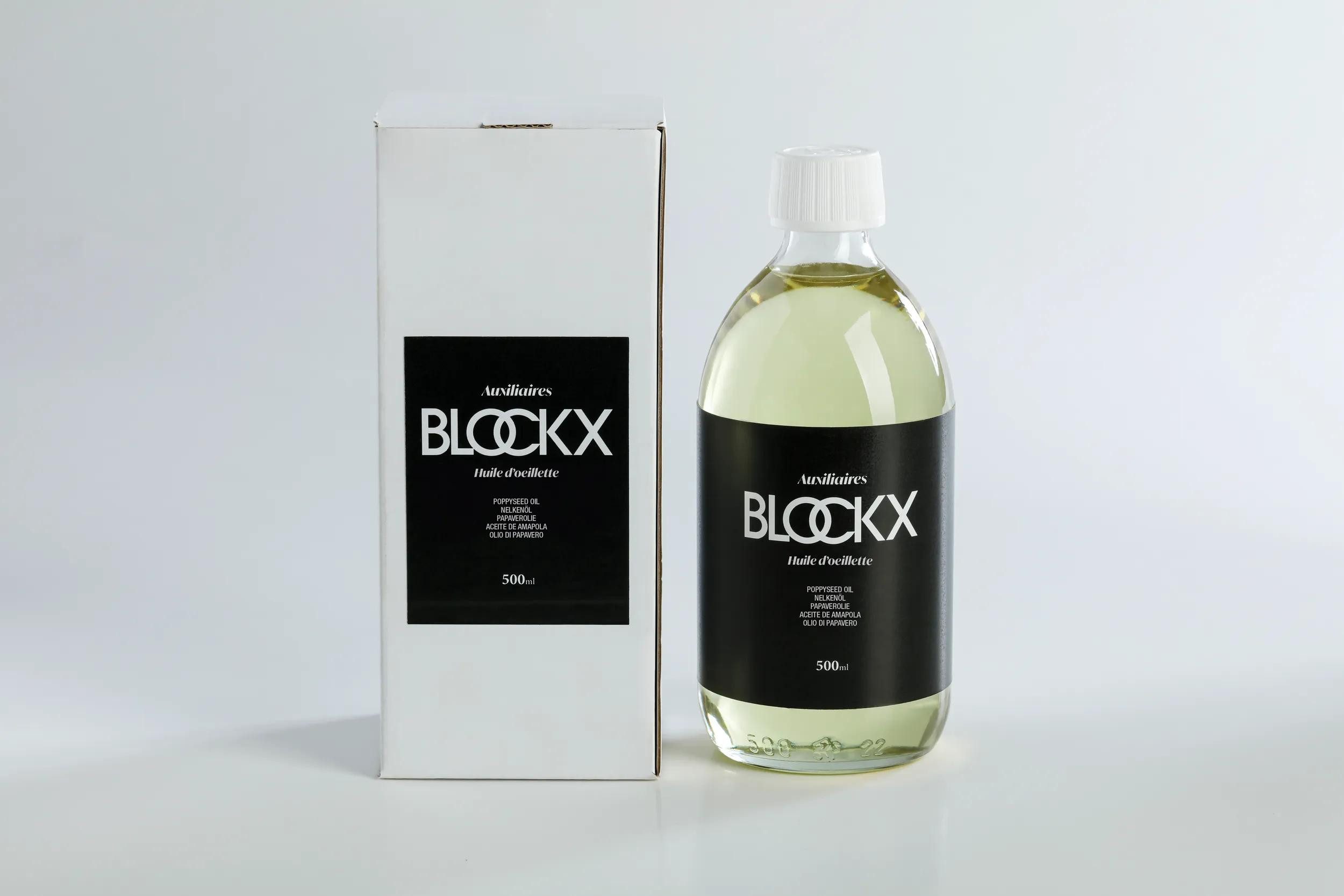 BlockX Zeichenpapier Gereinigtes Mohnöl 500ml Glasflasche 30719BXC