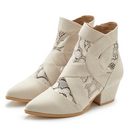 LASCANA Stiefelette mit Spitze & bequemen Blockabsatz, Cowboy Boots, Westernstiefel
