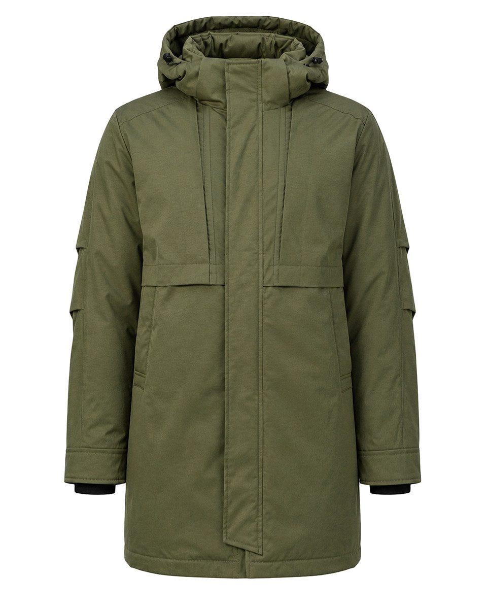 Allthemen Wintermantel Herren Wintermantel mit Kapuze lang warm regular fit, Winterjacke