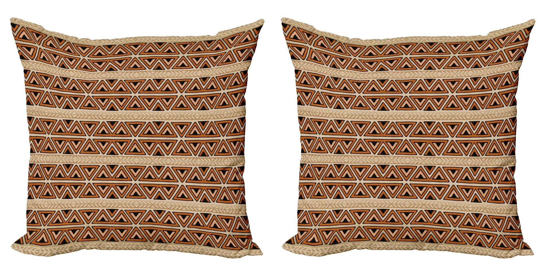 Muster Triangles (2 Abakuhaus Kissenbezüge Geometrische Digitaldruck, Stück), Accent Afrika Doppelseitiger Modern