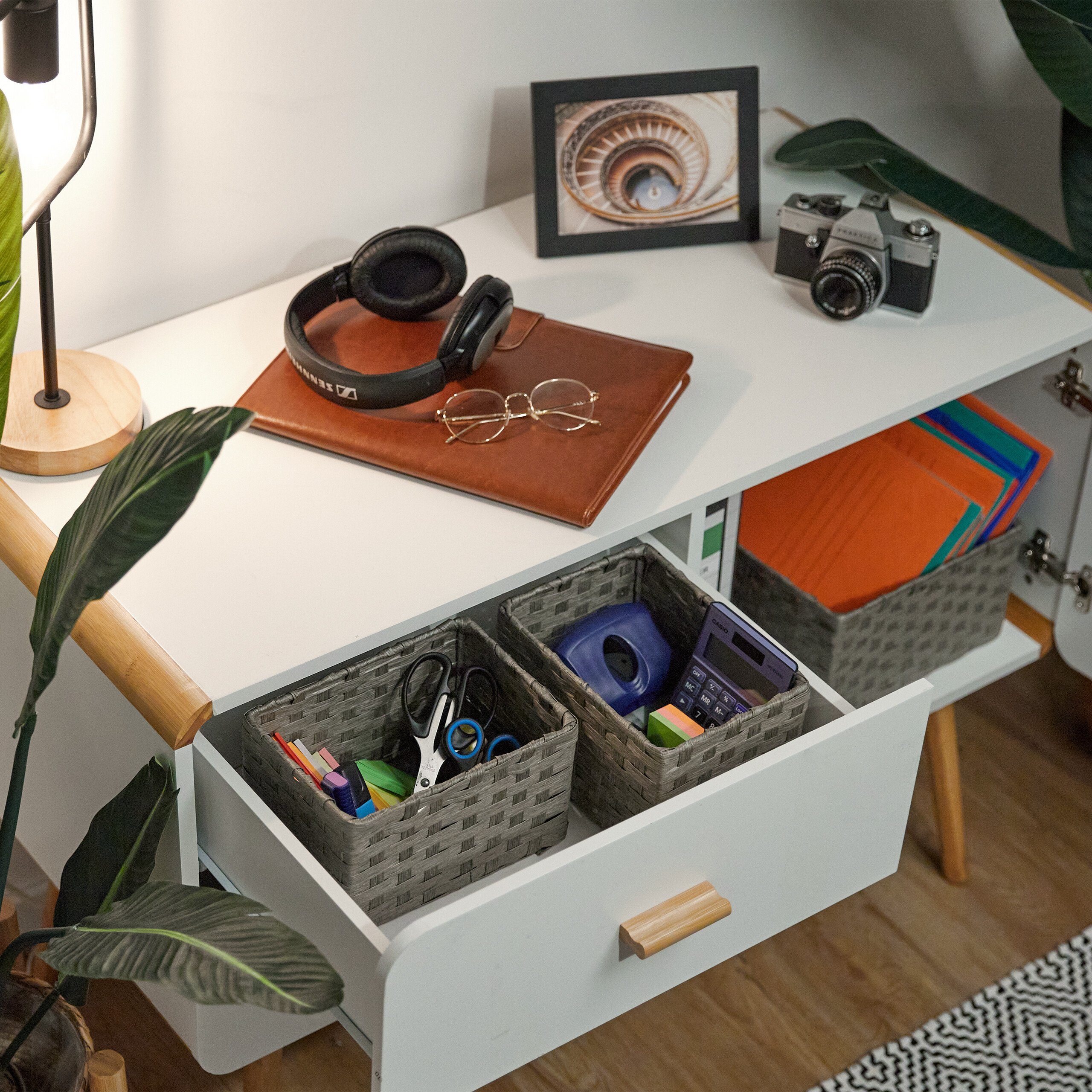 relaxdays Aufbewahrungskorb Geflochtener Aufbewahrungskorb 3er Set günstig online kaufen