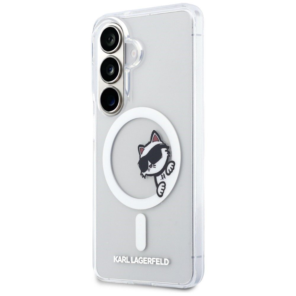 KARL LAGERFELD Handyhülle Galaxy S26 Plus transparent MagSafe Katze Choupette Logo 6,7 Zoll, Kantenschutz