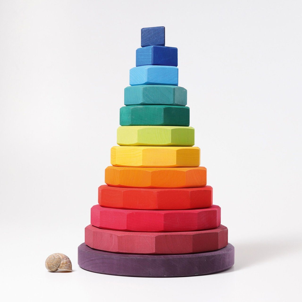 Großer Geometrischer Scheibenturm Holzspielzeug Stapelturm Spielbausteine
