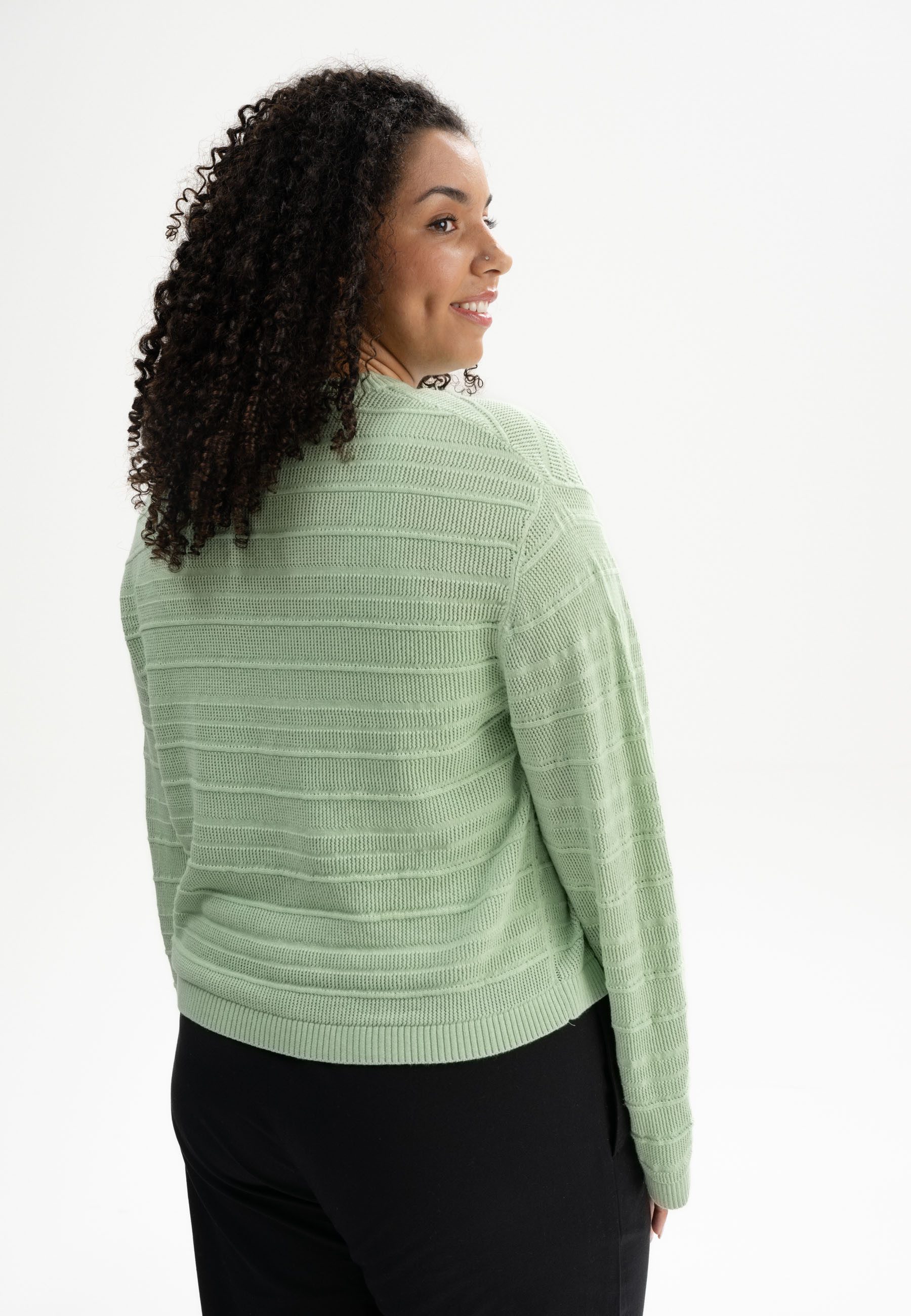 MELA Strickpullover Strukturierter Strickpullover JALIDI Weite günstig online kaufen