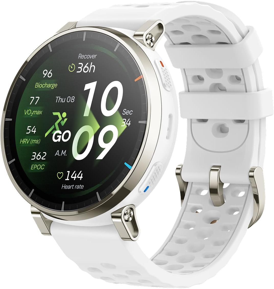 Amazfit Herren"s Präzises GPS & Gesundheitsmonitor für Training & Alltag Smartwatch (1,32 Zoll, Android/iOS), Lauf- und Outdoorbegleiter mit Herzfrequenz, SPO2 & IP68 Schutz