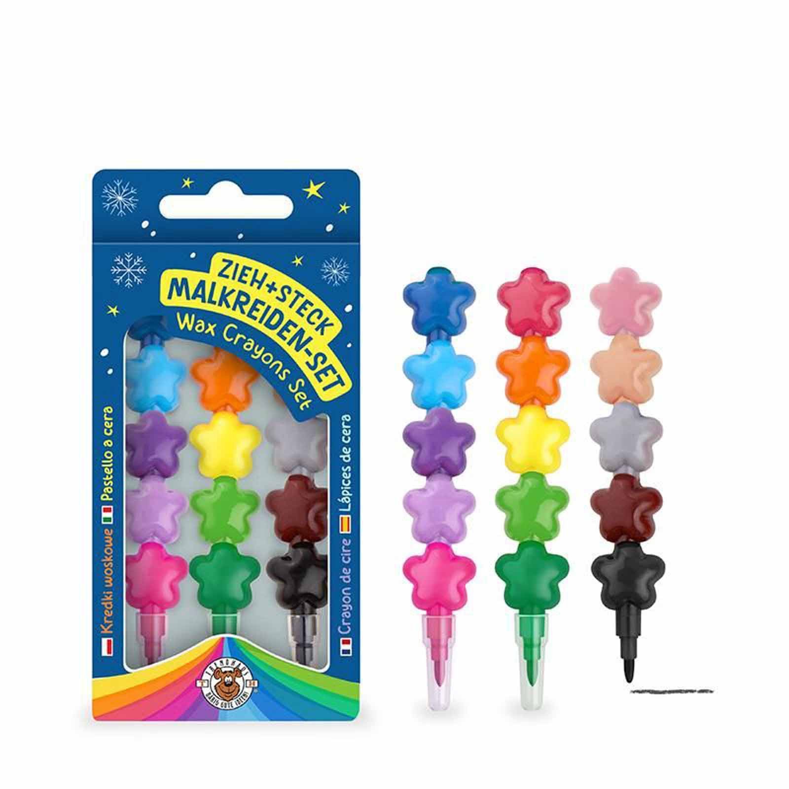 Trendhaus Wachsmalstift Trendhaus Magic Moments Zieh- und Steck Wachsmalkreide Stifte Set