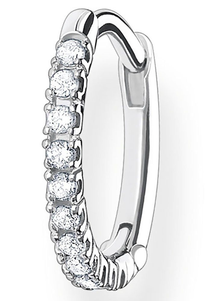 THOMAS SABO Single-Creole farbige oder weiße Steine, CR659-051-14, CR659-414-14, CR659-488-7, mit Glas-Keramik Stein, Korund (synth), Zirkonia (synth)