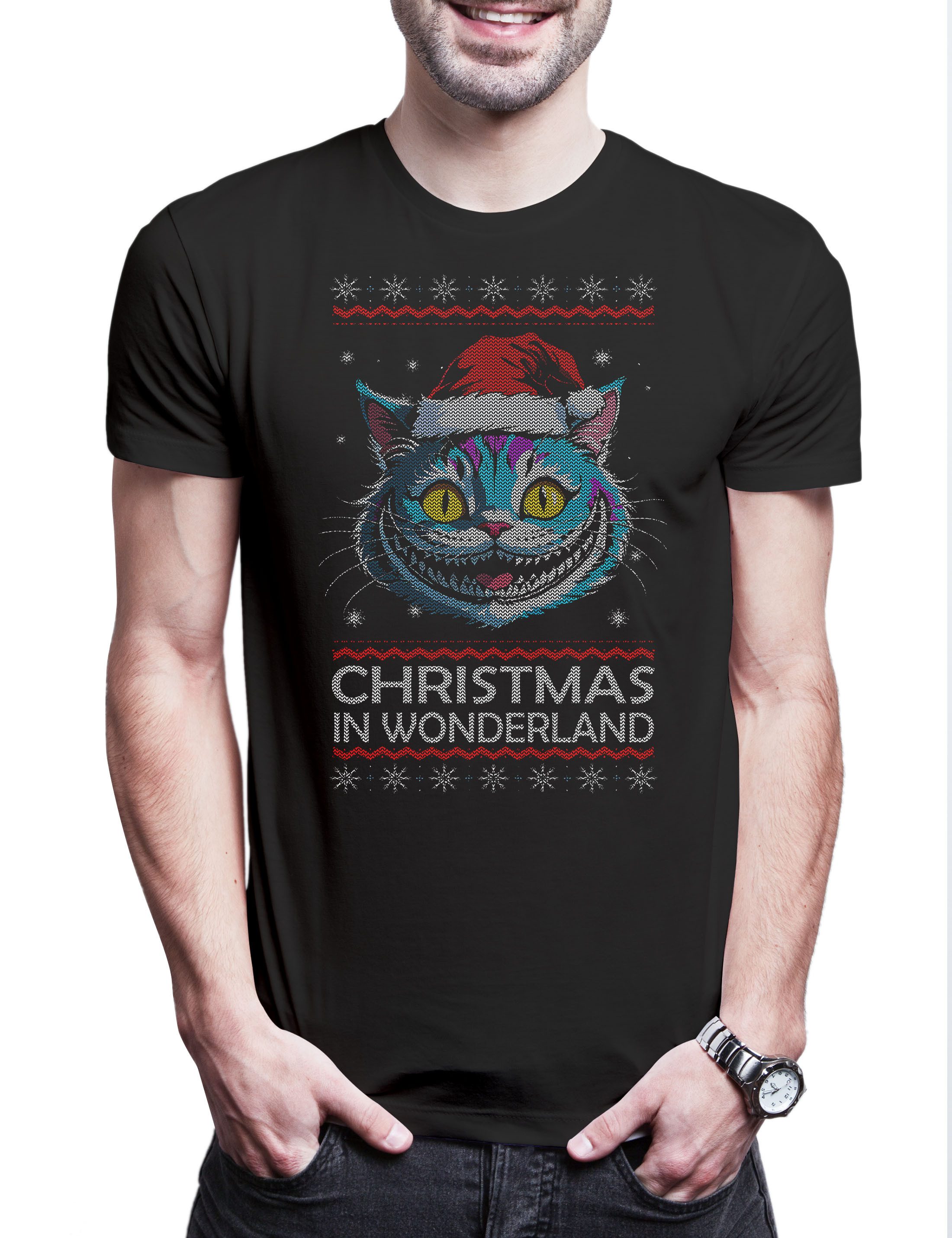 Print-Shirt Christmas Wonderland Herren T-Shirt Winter Merry Alice Santa In X-Mas