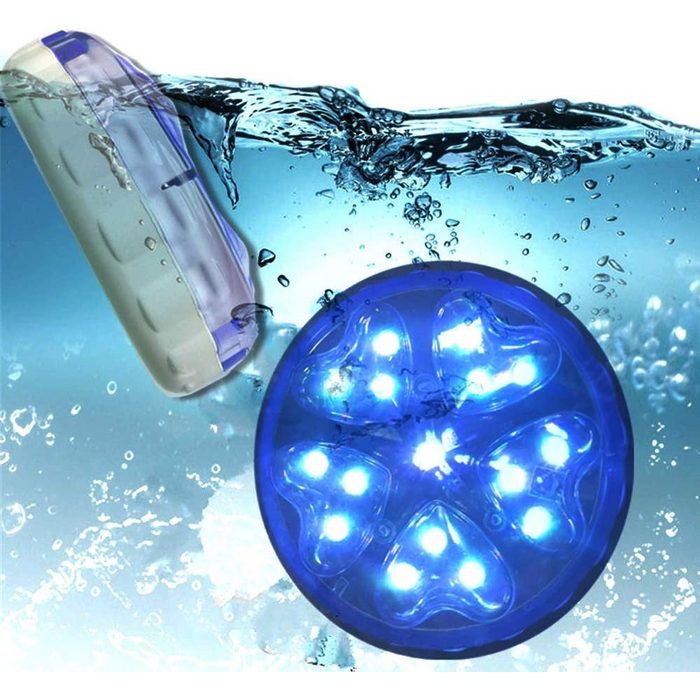 GelldG LED Glaskantenbeleuchtung Unterwasser LED Licht Poolbeleuchtung mit Fernbedienung IP68