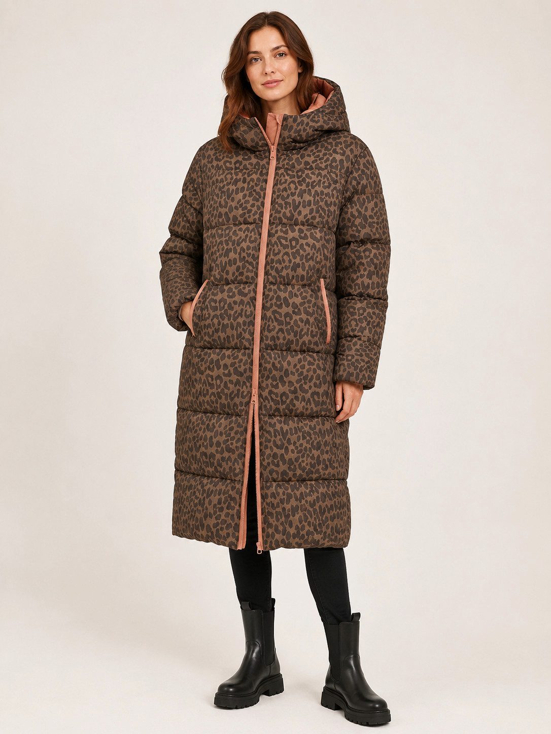 Zwillingsherz Steppmantel Oversized Steppjacke Seitentaschen