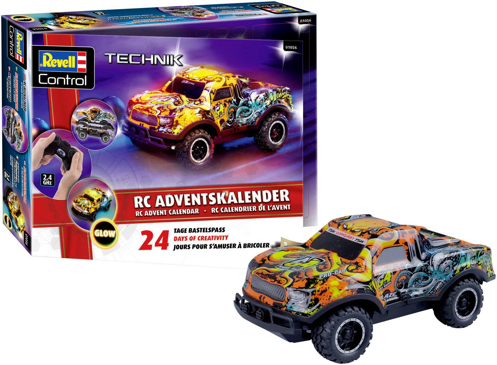 Revell® Spielzeug-Adventskalender Christmas Driver, ferngesteuertes RC Auto günstig online kaufen