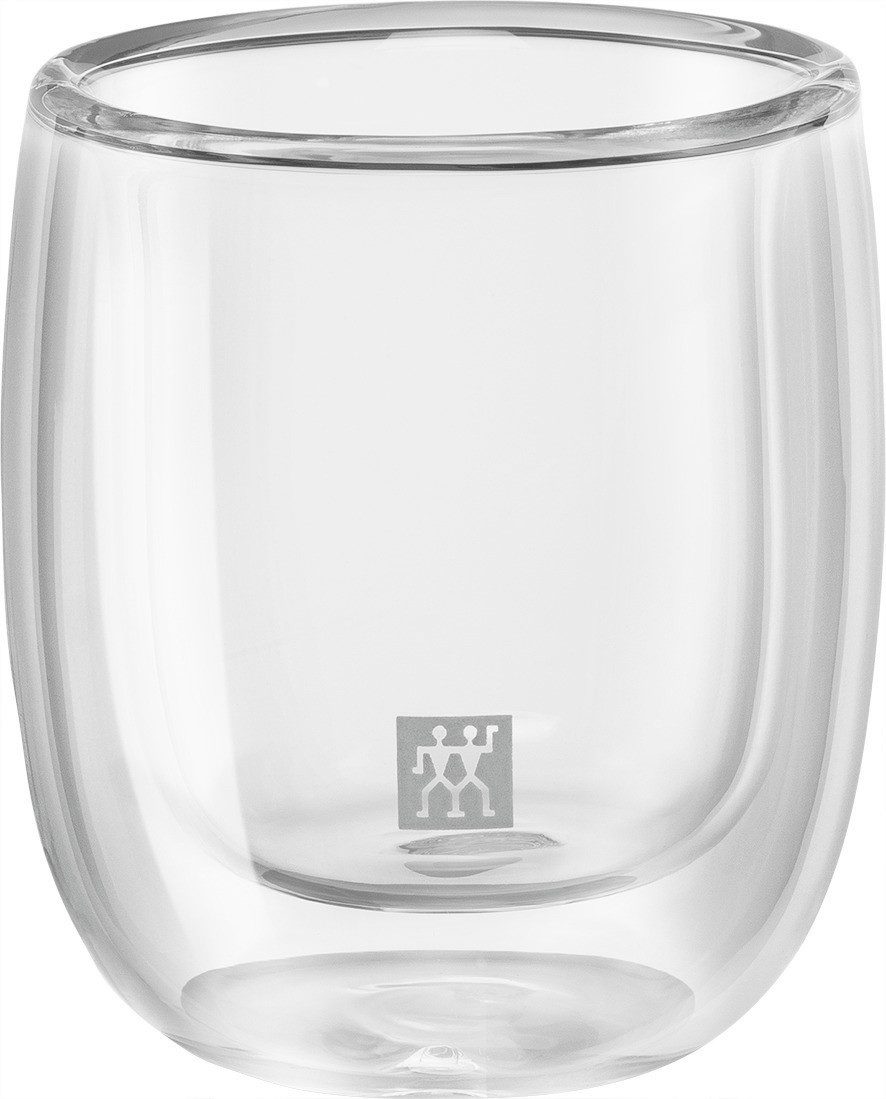 Zwilling Espressoglas Gläser-Set Sorrento, 2er Set, 2-tlg., Borosilikatglas, doppelwandig, Fassungsvermögen je Glas ca. 80 ml