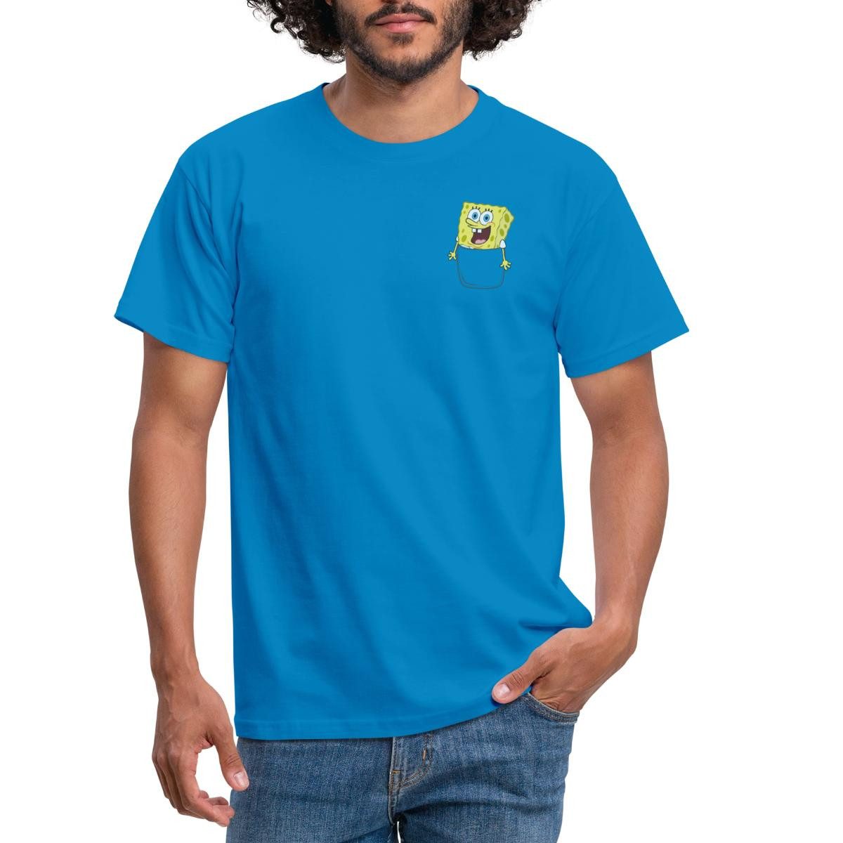 Spreadshirt T-Shirt SpongeBob Schwammkopf Ich Bin Bereit Brustmotiv Männer T-Shirt (1-tlg)