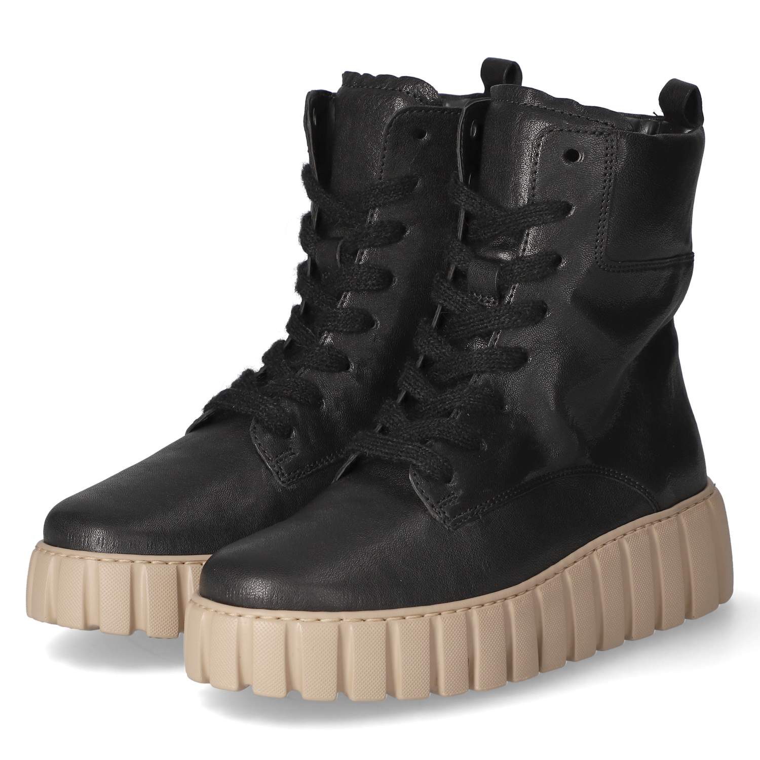 Gabor Gabor 76.786.57 Damen Glattleder schwarz Schnürstiefel