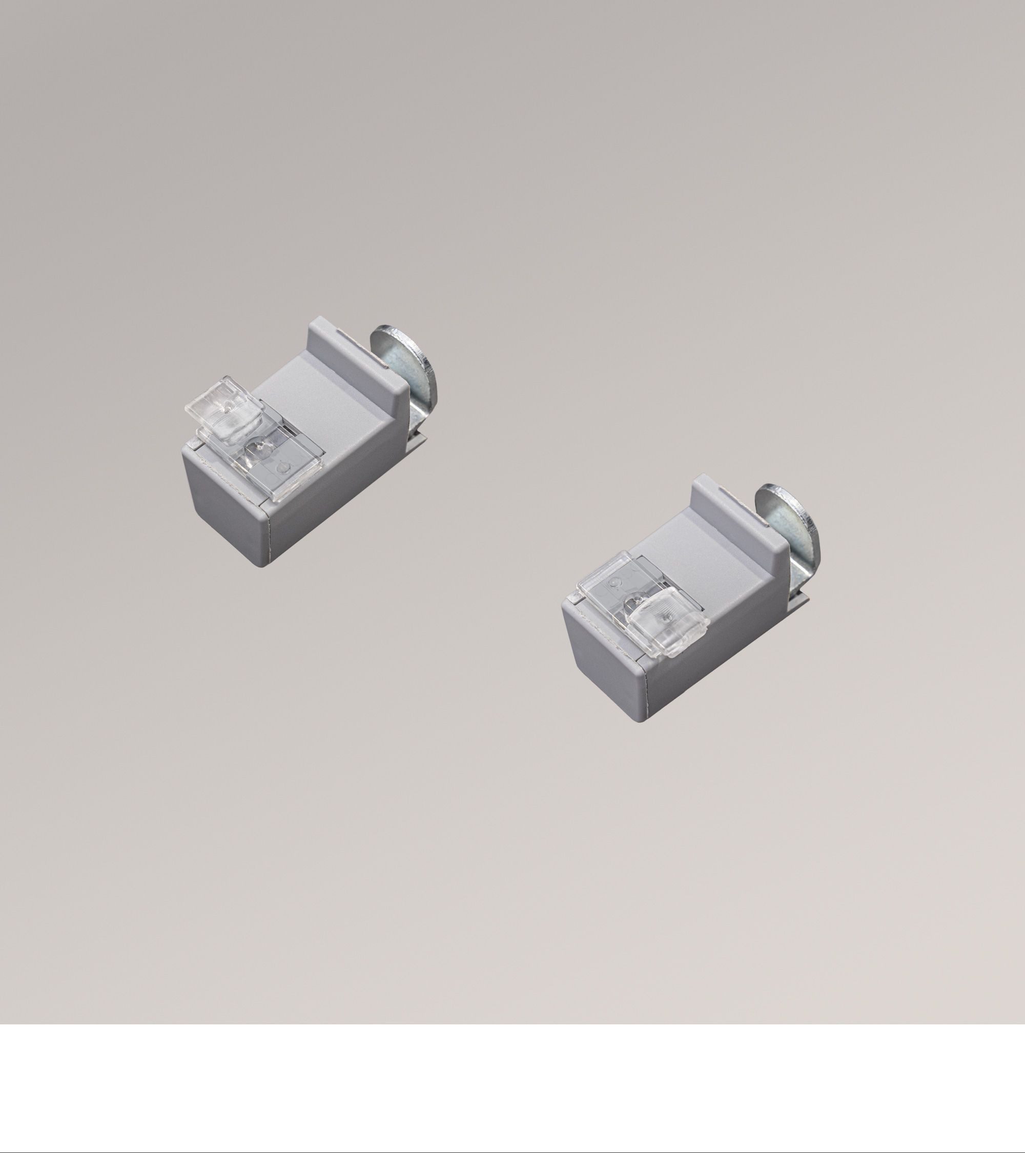 WINDOW FASHION AG Sichtschutzbefestigung Klemmträger Spannschuhplättchen, (2-tlg), HxB 24x37mm