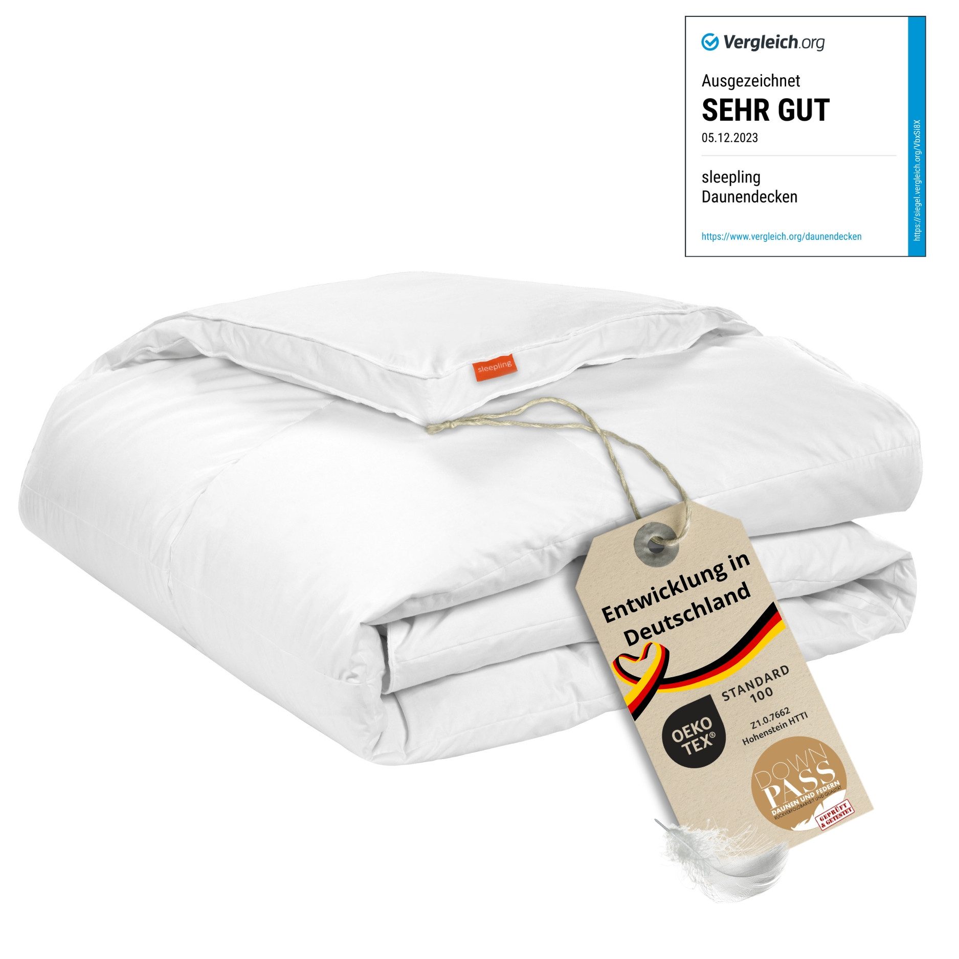 sleepling Daunenbettdecke Komfort, 135 x 200 cm, 155 x 220 cm, weitere Größ günstig online kaufen