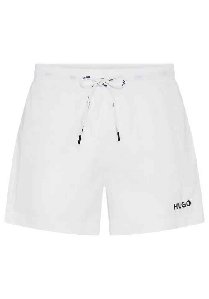 HUGO Badehose Haiti mit Markenschriftzug auf der Kordel