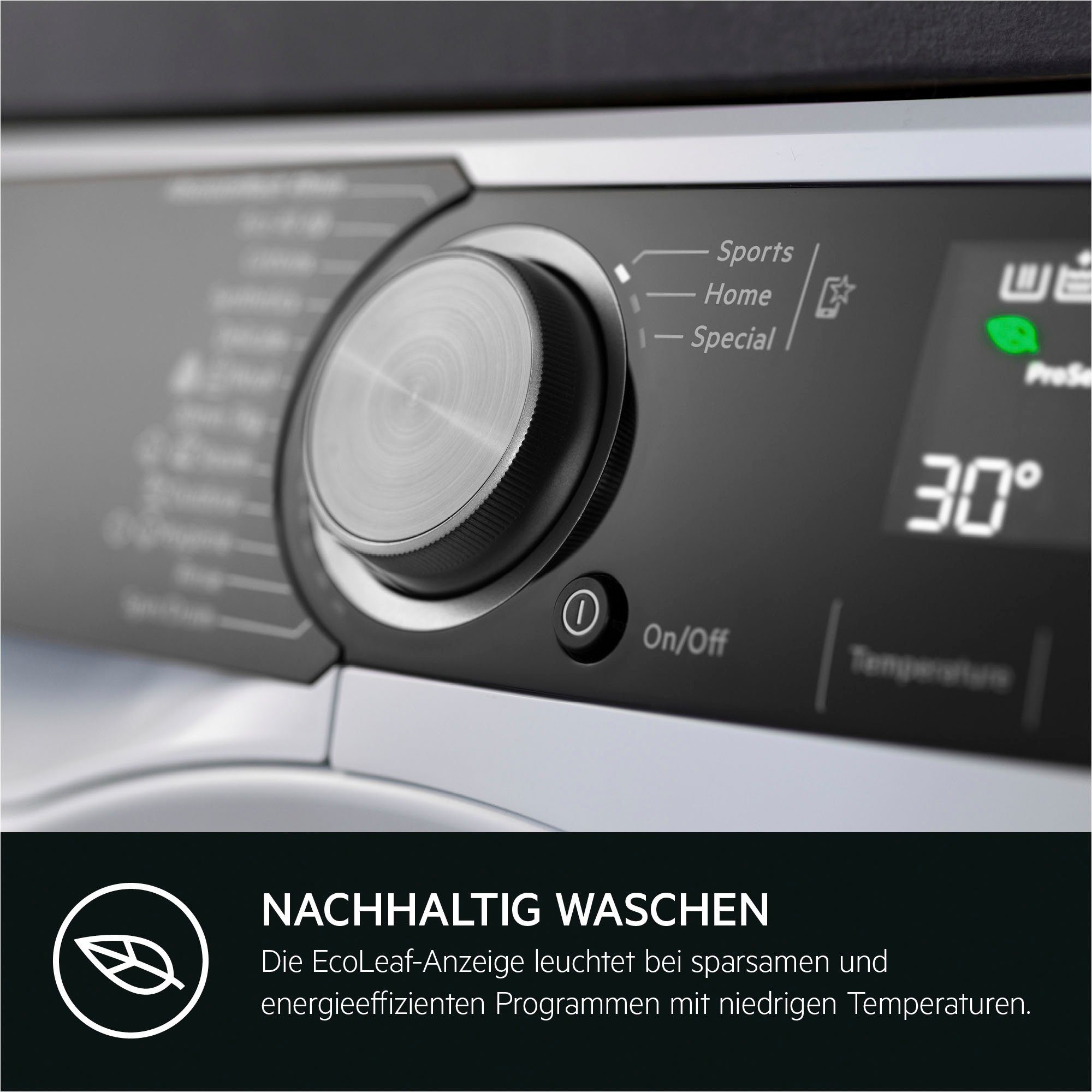 AEG Waschmaschine LR7E75400, 10 Wifi Wasserverbrauch & für 96 weniger 1400 U/min, % kg, ProSteam - Dampf-Programm