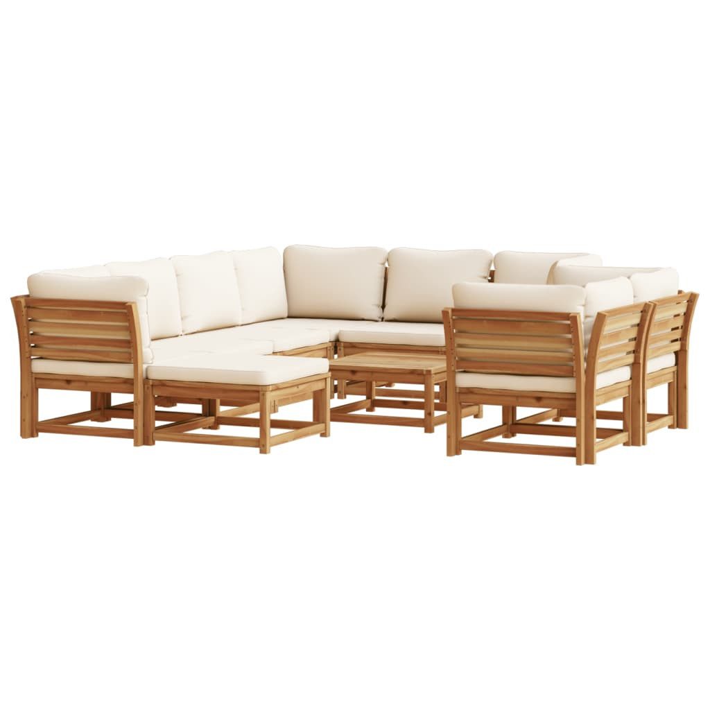 vidaXL Sofaelement 10-tlg. Garten-Lounge-Set mit Kissen günstig online kaufen