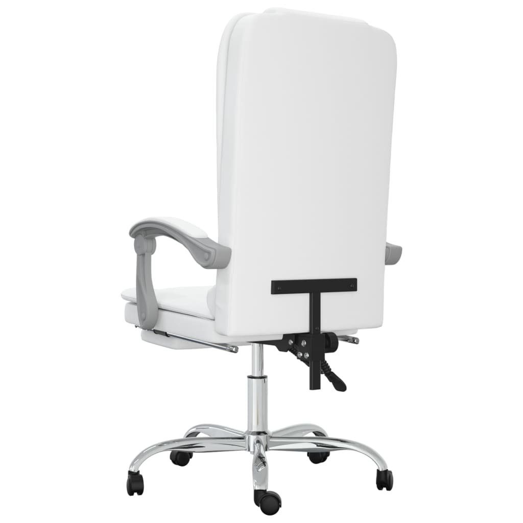furnicato Bürostuhl mit Massagefunktion Weiß (1 St) Kunstleder