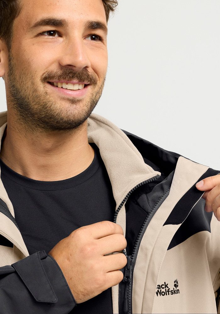 Jack Wolfskin Funktionsjacke FLEXTRAIL 2L JKT M wasserdicht, atmungsaktiv, mit geradem Rumpfabschluss