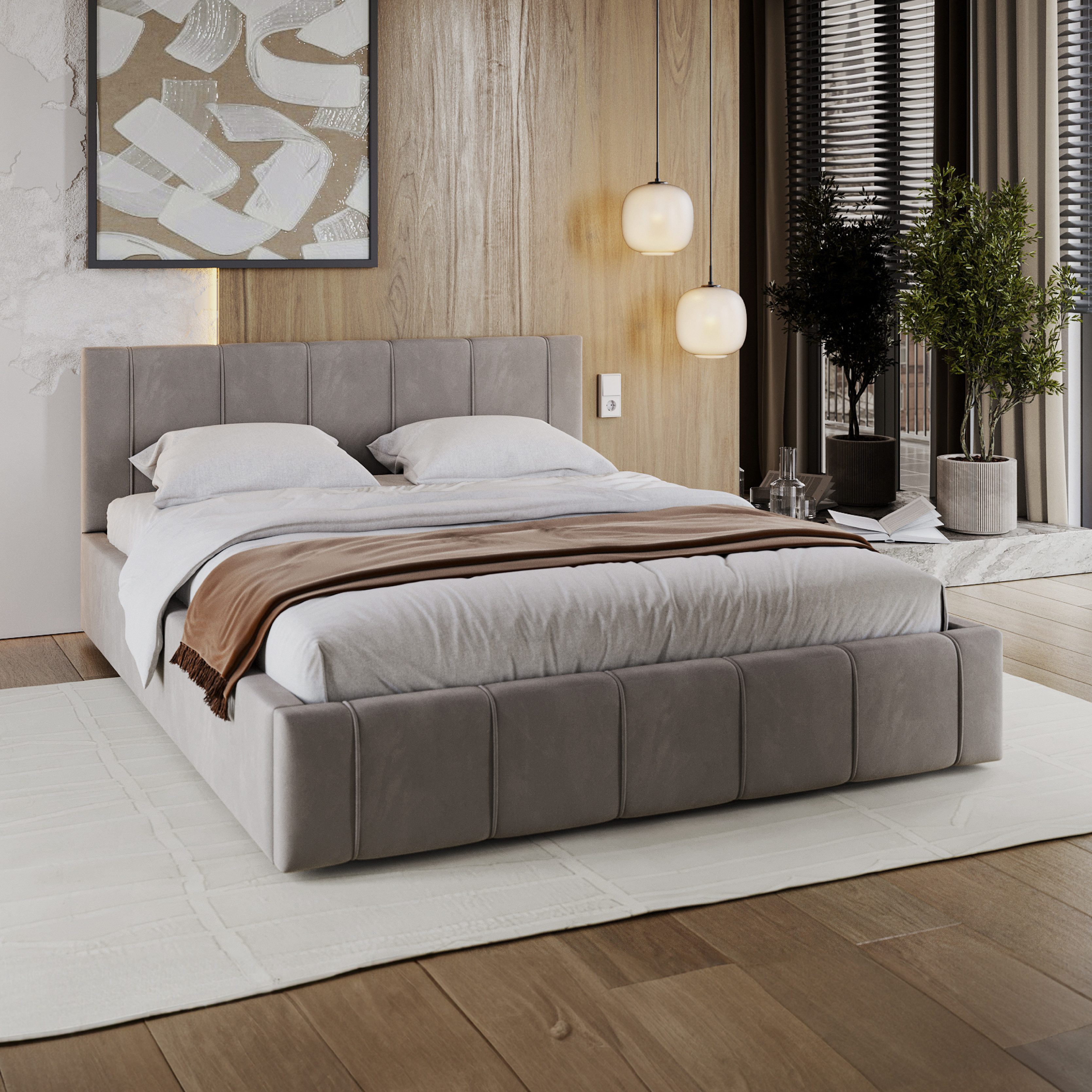 FDM Polsterbett FLORIDA Paris Bettgestell 90x200, günstig online kaufen