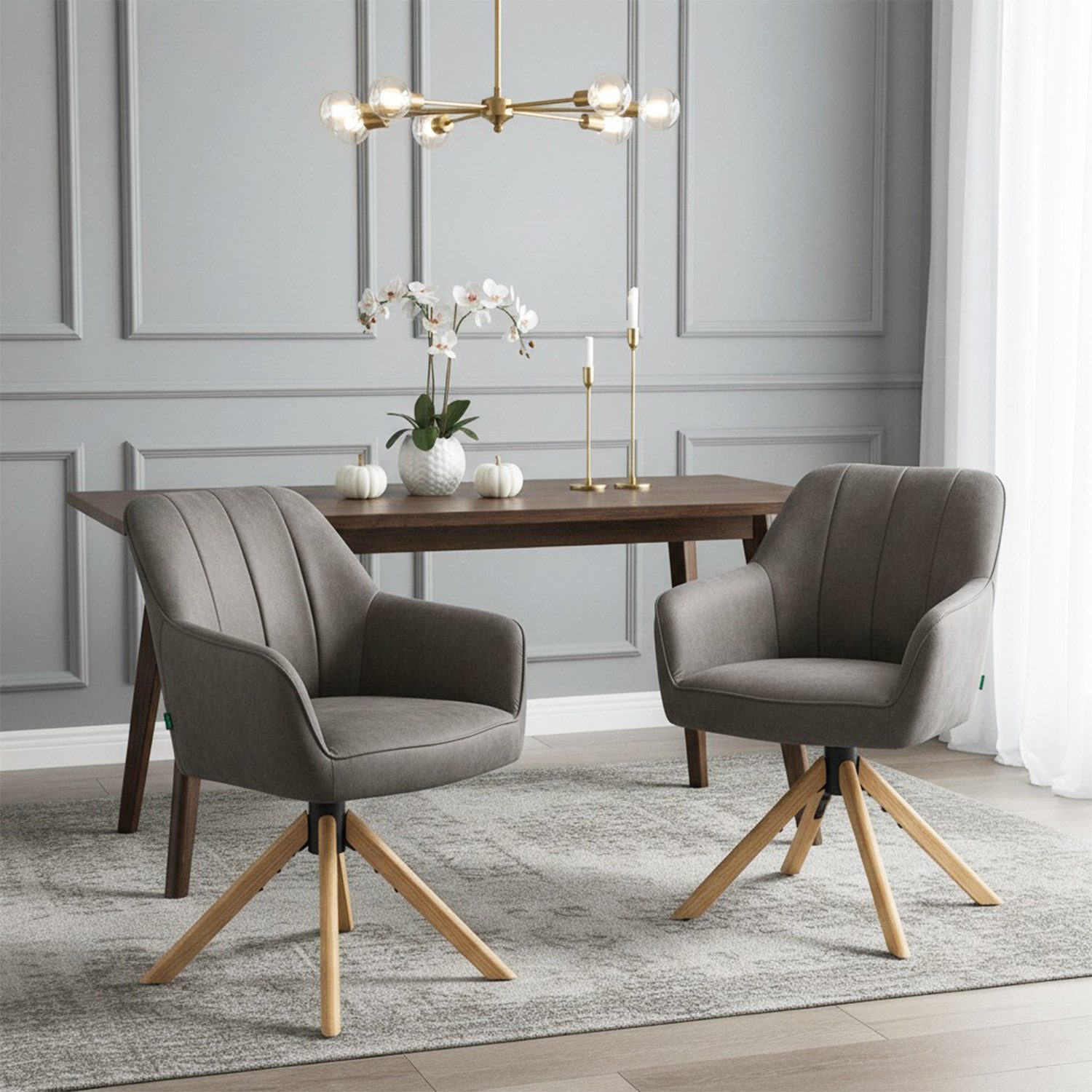 DUBI Möbel Polsterstuhl Mika-Levi 2er-Set, Federkern, günstig online kaufen