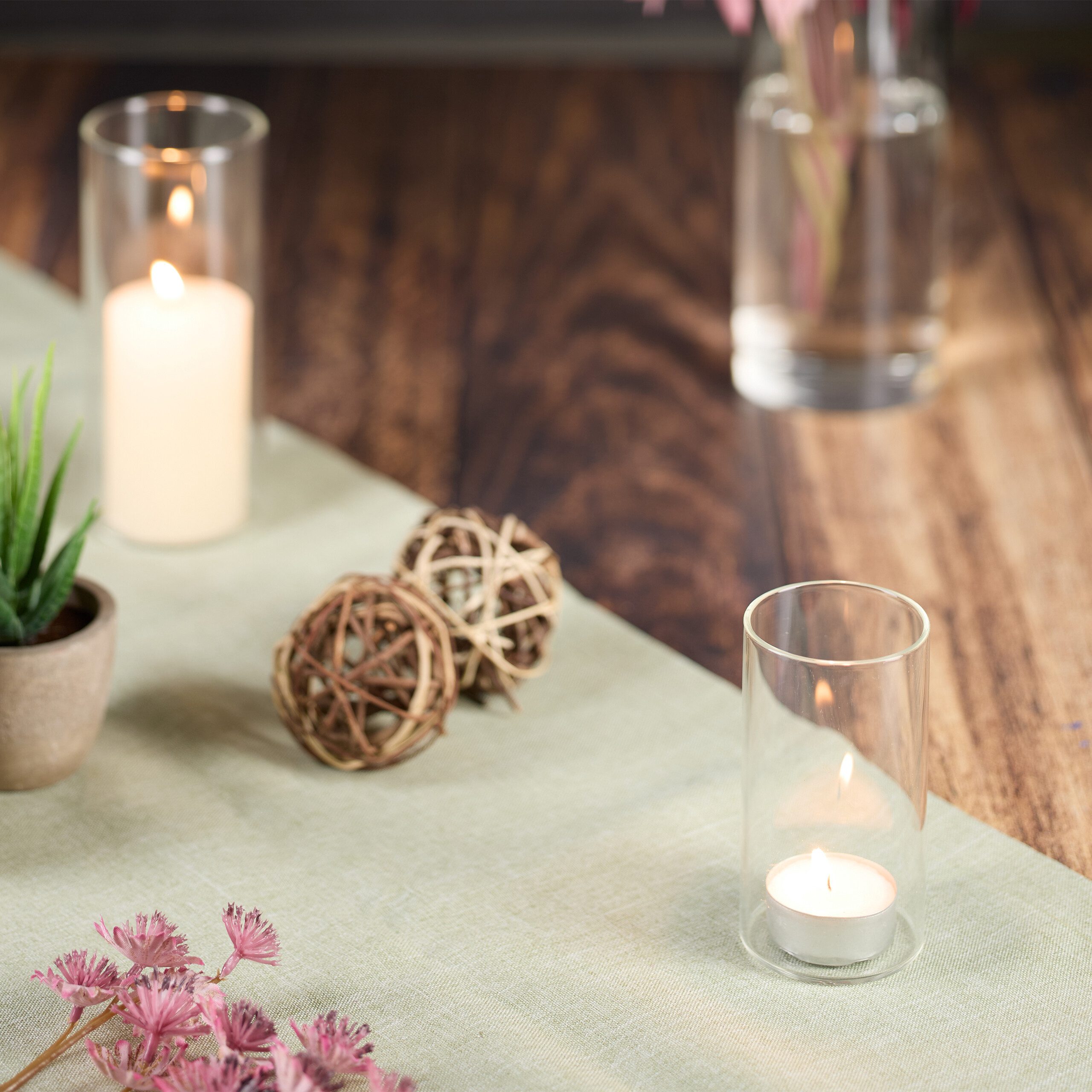 relaxdays Tischvase Vasen aus Glas in 4 Größen (4er Set, 4 St)