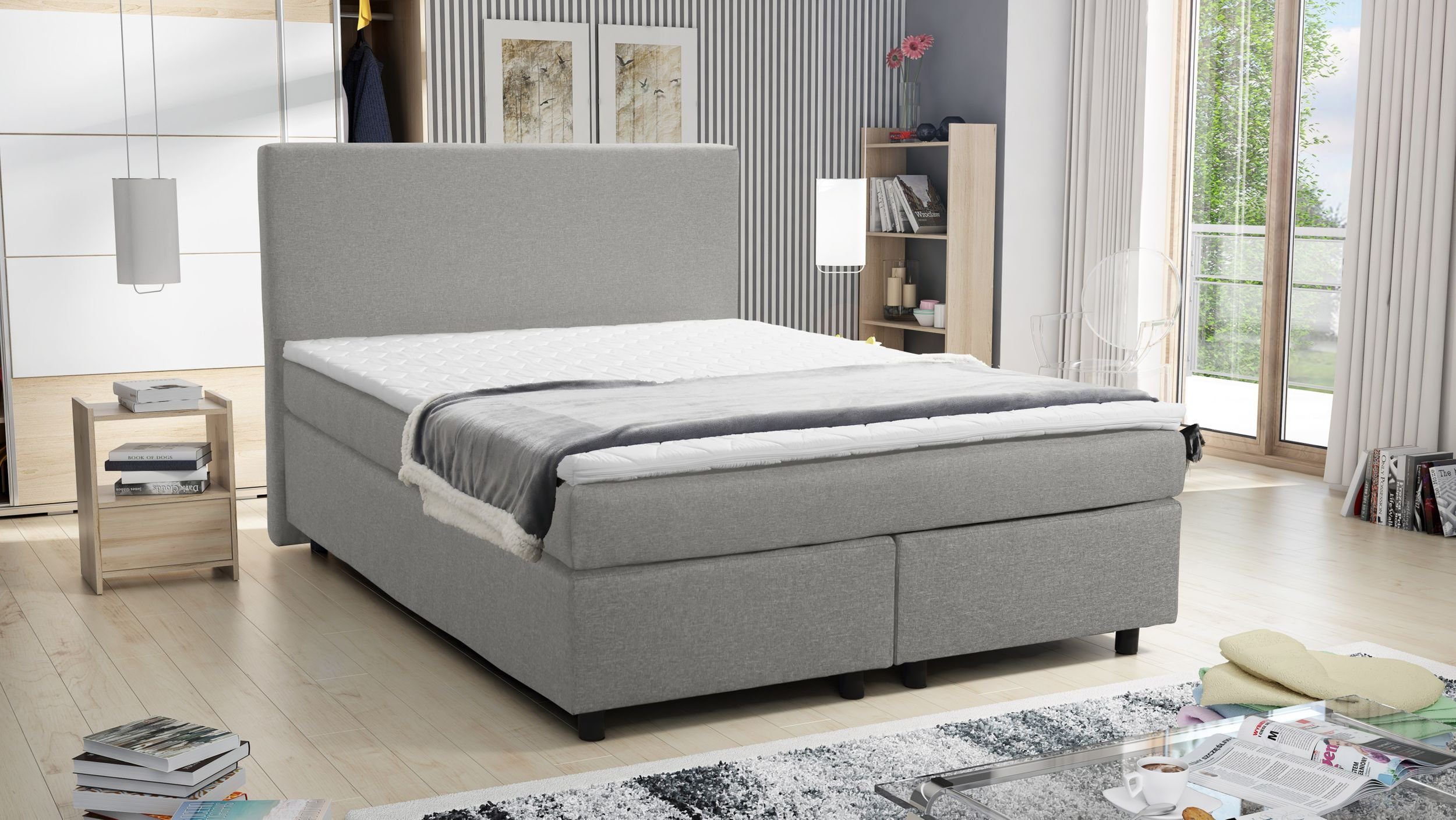 Küchen-Preisbombe Boxspringbett Hotelbett 140x200 Bonellfederkern Bett günstig online kaufen