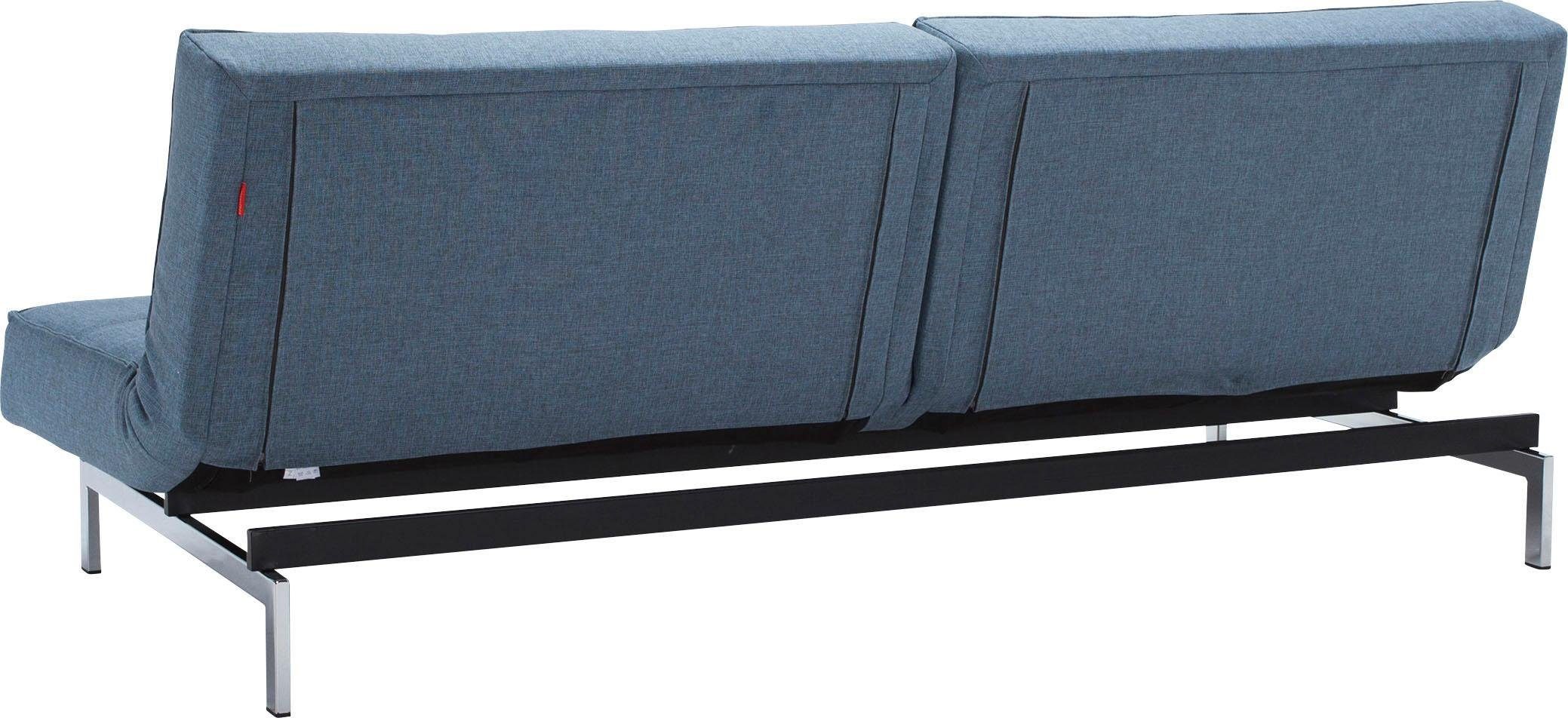 INNOVATION LIVING ™ Schlafsofa Splitback, Rückenlehnen einzeln verstellbar, mit Federkern, mit chromglänzenden Beinen, in skandinavischen Design
