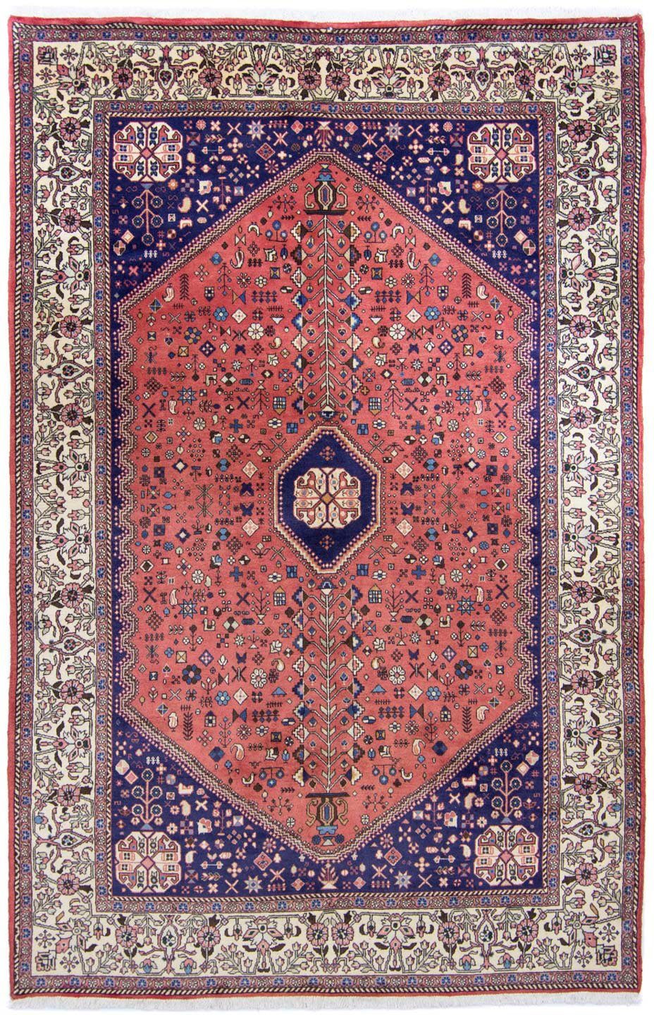 Wollteppich Abadeh Medaillon Rosso 280 x 174 cm, morgenland, rechteckig, Höhe: 10 mm, Unikat mit Zertifikat